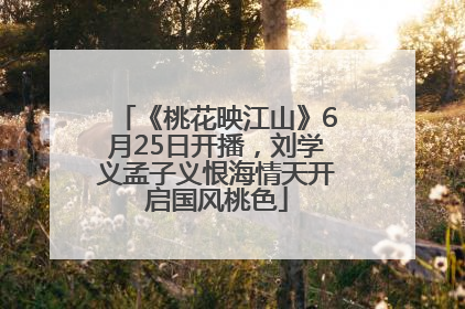 《桃花映江山》6月25日开播，刘学义孟子义恨海情天开启国风桃色