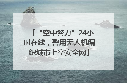 “空中警力”24小时在线，警用无人机编织城市上空安全网