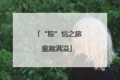 “粽”情之旅 童趣满溢