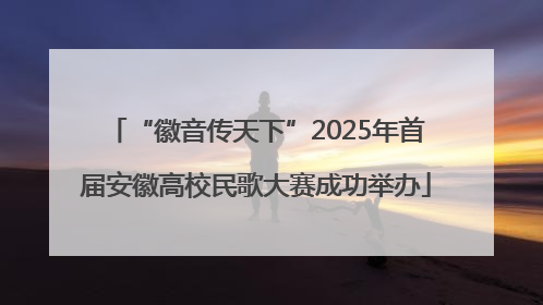“徽音传天下”2025年首届安徽高校民歌大赛成功举办