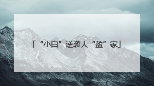 “小白”逆袭大“盈”家