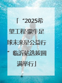 “2025希望工程·蒙牛足球未来星公益行”临沂站选拔圆满举行