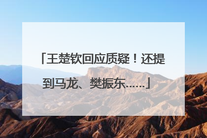 王楚钦回应质疑！还提到马龙、樊振东……