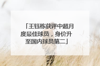 王钰栋获评中超月度最佳球员，身价升至国内球员第二