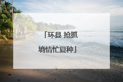 环县 抢抓墒情忙夏种