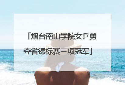 烟台南山学院女乒勇夺省锦标赛三项冠军