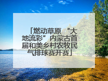 燃动草原 “大地流彩”内蒙古首届和美乡村农牧民气排球赛开赛