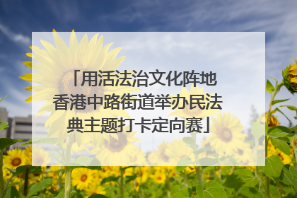用活法治文化阵地 香港中路街道举办民法典主题打卡定向赛
