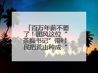 百万年薪不要了！团风这位“茶痴书记”带村民把荒山种成“绿色银行”