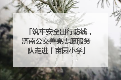 筑牢安全出行防线，济南公交善亮志愿服务队走进十亩园小学