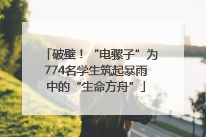 破壁！“电骡子”为774名学生筑起暴雨中的“生命方舟”