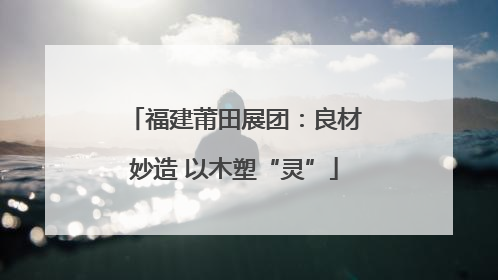福建莆田展团：良材妙造 以木塑“灵”