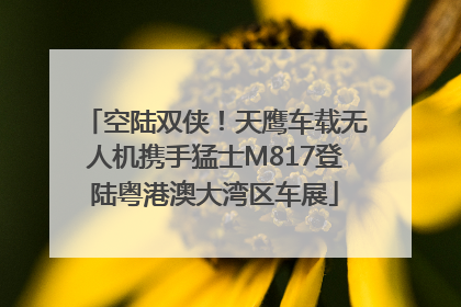空陆双侠！天鹰车载无人机携手猛士M817登陆粤港澳大湾区车展