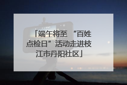 端午将至 “百姓点检日”活动走进枝江市丹阳社区