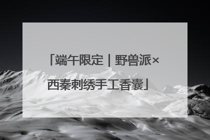 端午限定｜野兽派×西秦刺绣手工香囊