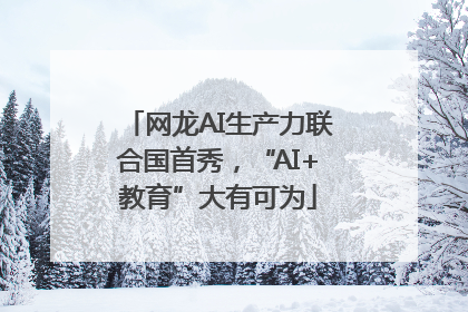 网龙AI生产力联合国首秀，“AI+教育”大有可为