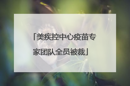 美疾控中心疫苗专家团队全员被裁