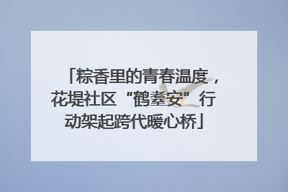 粽香里的青春温度，花堤社区“鹤耋安”行动架起跨代暖心桥
