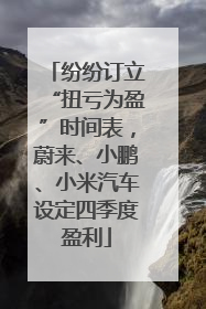 纷纷订立“扭亏为盈”时间表，蔚来、小鹏、小米汽车设定四季度盈利