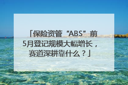 保险资管“ABS”前5月登记规模大幅增长，赛道深耕靠什么？
