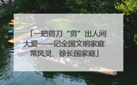 一把剪刀“剪”出人间大爱——记全国文明家庭常凤灵、徐长国家庭