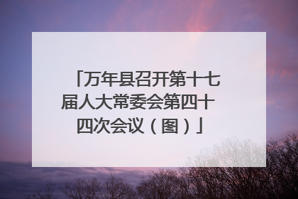 万年县召开第十七届人大常委会第四十四次会议（图）
