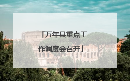 万年县重点工作调度会召开