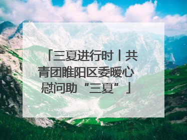 三夏进行时丨共青团睢阳区委暖心慰问助“三夏”