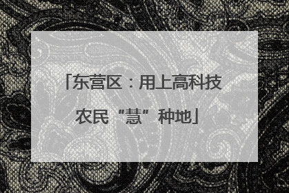 东营区：用上高科技 农民“慧”种地