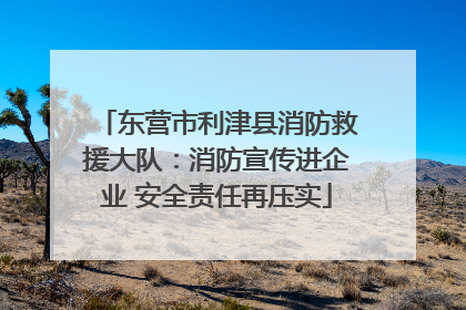 东营市利津县消防救援大队：消防宣传进企业 安全责任再压实