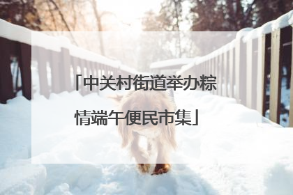 中关村街道举办粽情端午便民市集