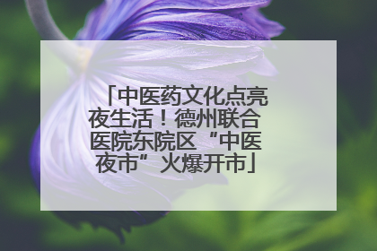 中医药文化点亮夜生活！德州联合医院东院区“中医夜市”火爆开市