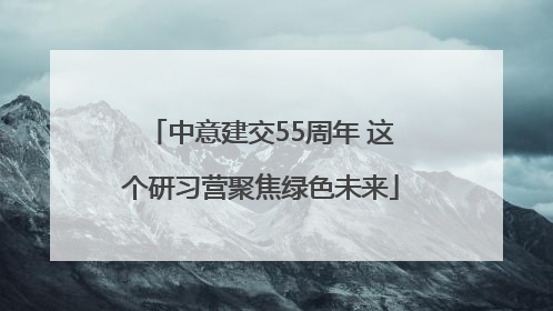 中意建交55周年 这个研习营聚焦绿色未来
