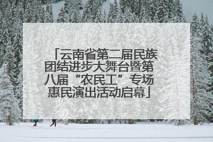 云南省第二届民族团结进步大舞台暨第八届“农民工”专场惠民演出活动启幕
