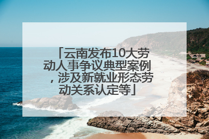 云南发布10大劳动人事争议典型案例，涉及新就业形态劳动关系认定等