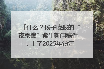 什么？扬子晚报的“夜京畿”紫牛新闻稿件，上了2025年镇江中考模拟卷！