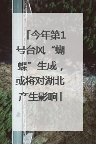 今年第1号台风“蝴蝶”生成，或将对湖北产生影响