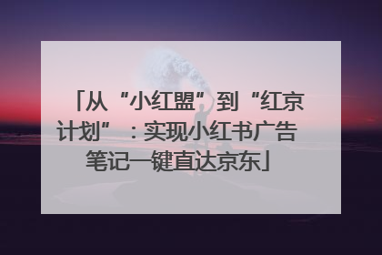 从“小红盟”到“红京计划”：实现小红书广告笔记一键直达京东