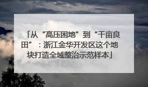 从“高压困地”到“千亩良田”：浙江金华开发区这个地块打造全域整治示范样本