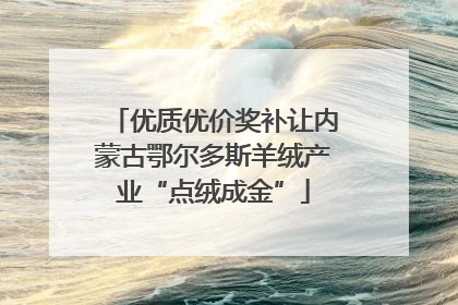 优质优价奖补让内蒙古鄂尔多斯羊绒产业“点绒成金”