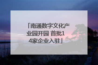 南通数字文化产业园开园 首批14家企业入驻
