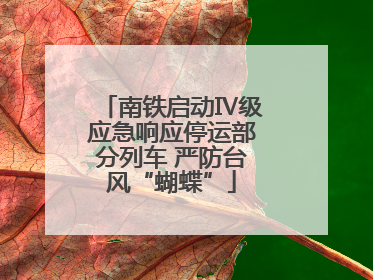 南铁启动Ⅳ级应急响应停运部分列车 严防台风“蝴蝶”