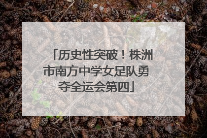 历史性突破！株洲市南方中学女足队勇夺全运会第四
