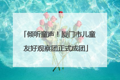 倾听童声！厦门市儿童友好观察团正式成团