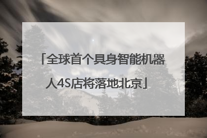 全球首个具身智能机器人4S店将落地北京