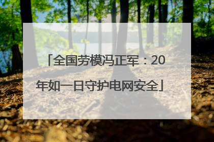 全国劳模冯正军：20年如一日守护电网安全
