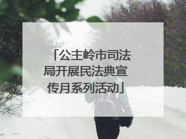 公主岭市司法局开展民法典宣传月系列活动