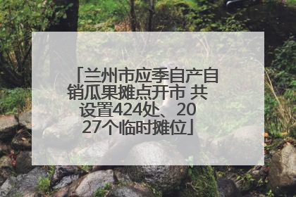 兰州市应季自产自销瓜果摊点开市 共设置424处、2027个临时摊位