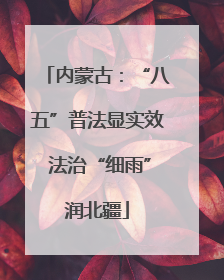 内蒙古：“八五”普法显实效 法治“细雨”润北疆