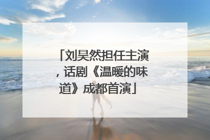 刘昊然担任主演，话剧《温暖的味道》成都首演